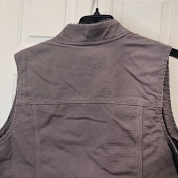 NEW Carhartt Gray Sherpa Lined Relaxed Fit Barn Vest Women’s Sz XXL NWT - Picture 11 of 13